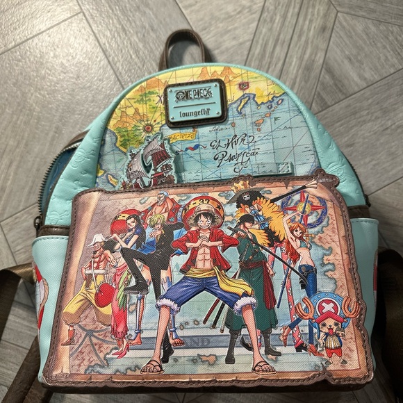 Loungefly One Piece Map Design Backpack